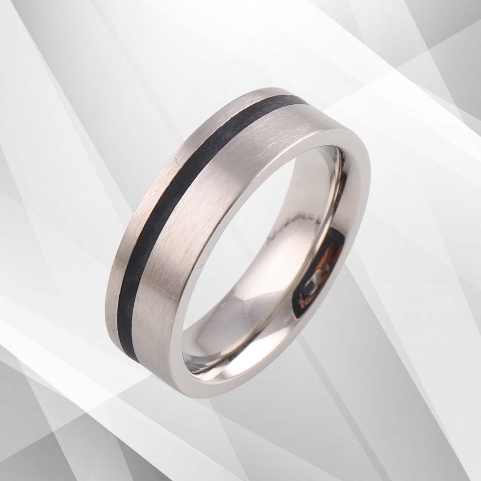 New Mens Flat Cobalt Wedding Anniversary Band Ring 18Ct White Gold
