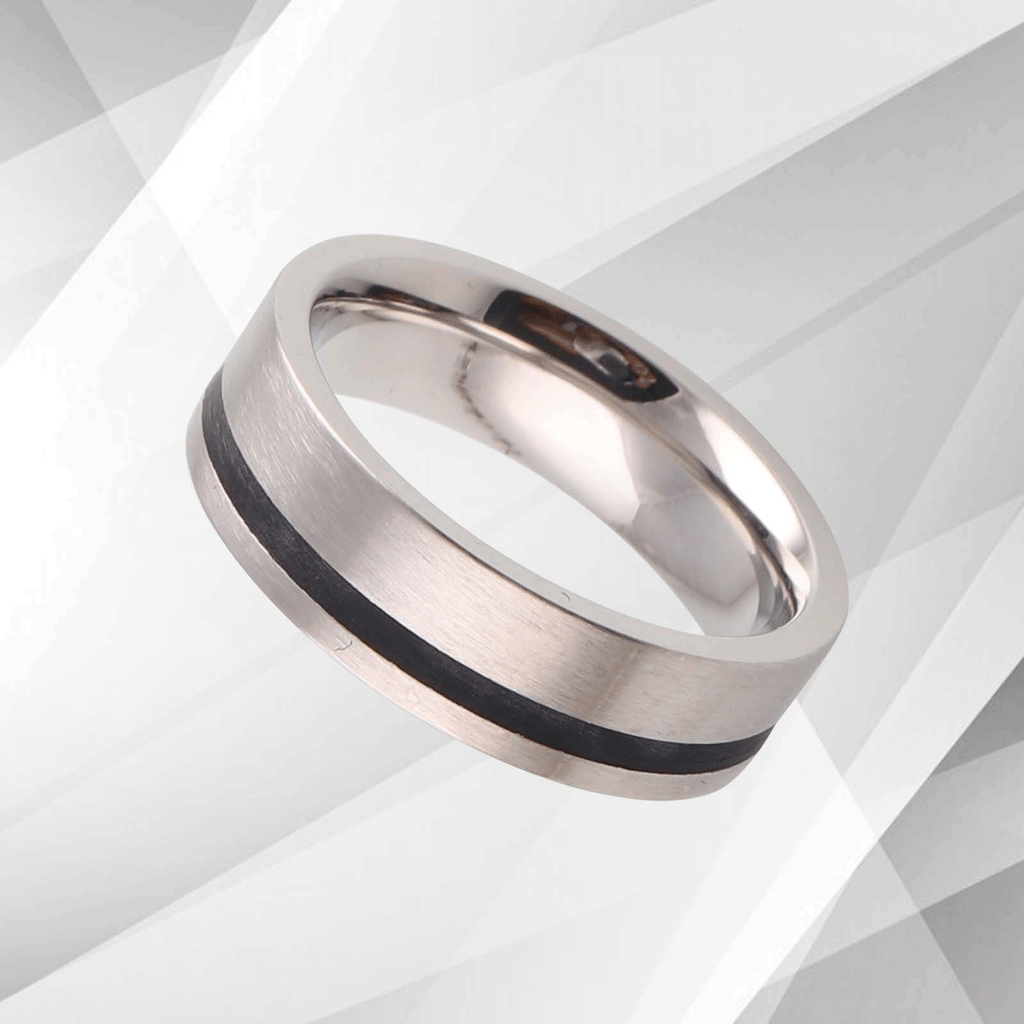 New Mens Flat Cobalt Wedding Anniversary Band Ring 18Ct White Gold