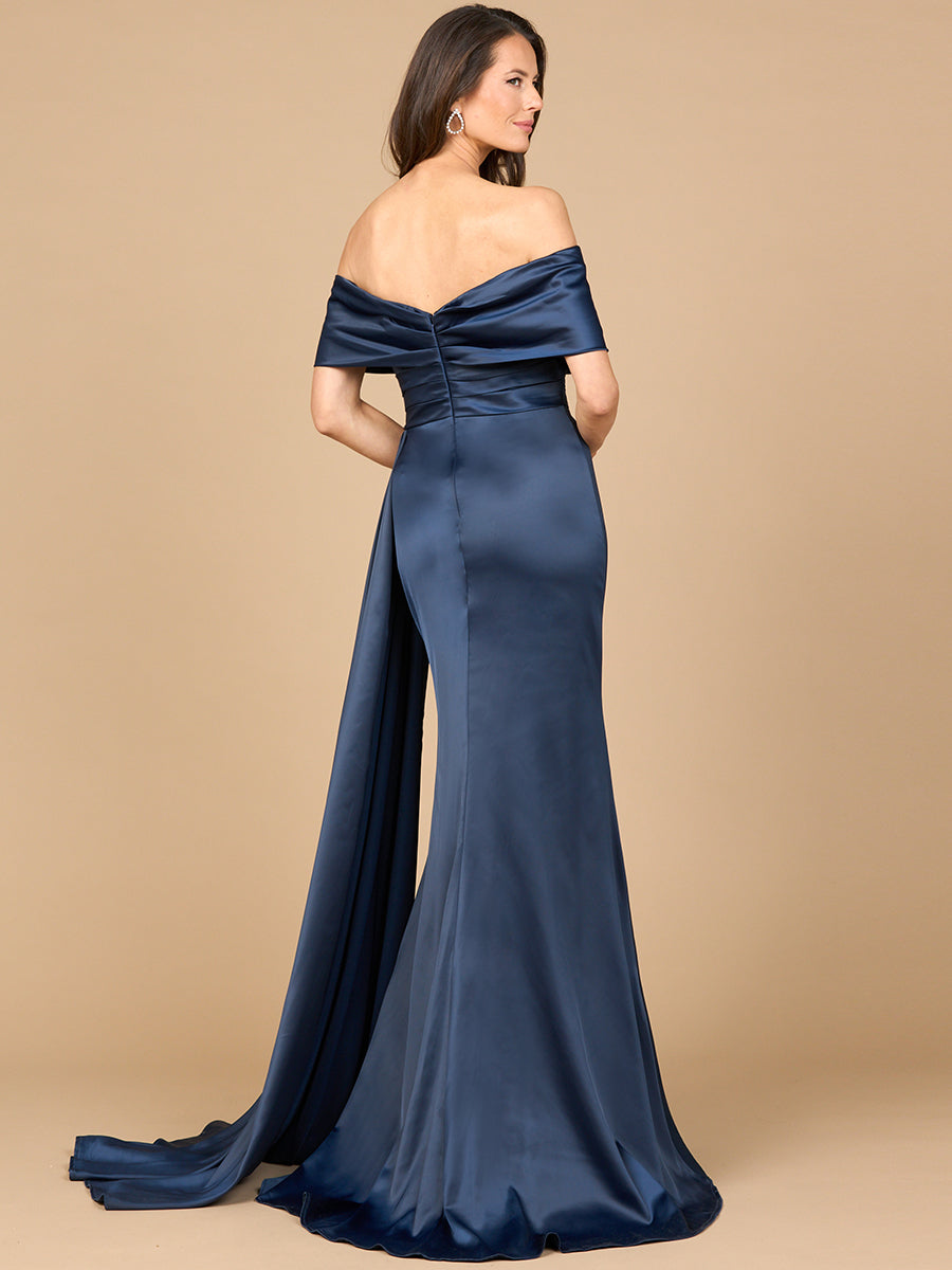 Off Shoulder Satin Dress