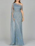 One Shoulder Fitted Gown