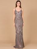 Sleeveless V-Neck Beaded Dress
