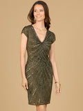 Cap Sleeve Cocktail Gown  - OUTLET