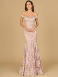 Off Shoulder Mermaid Beaded Gown