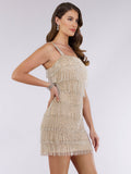 Lara 29488 - Beaded Fringe Cocktail Dress
