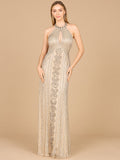 Halter Neck Dress with Keyhole