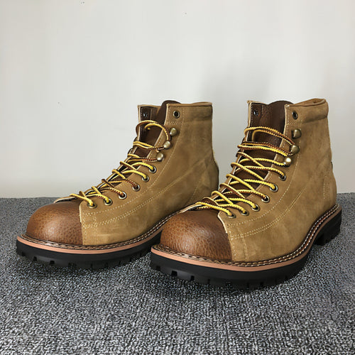 Autumn And Winter Men's Round Toe Fashion Casual Leather Shoes Martin