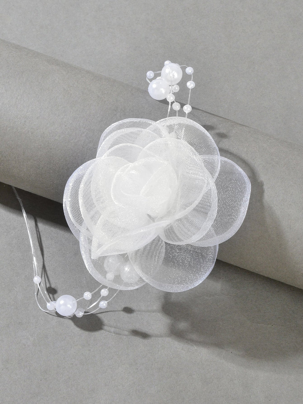 Romantic Jewellery Multi-layer Pearl Chain White Flower Choker Floral