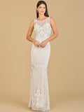 High-Neck Sleeveless Wedding Gown