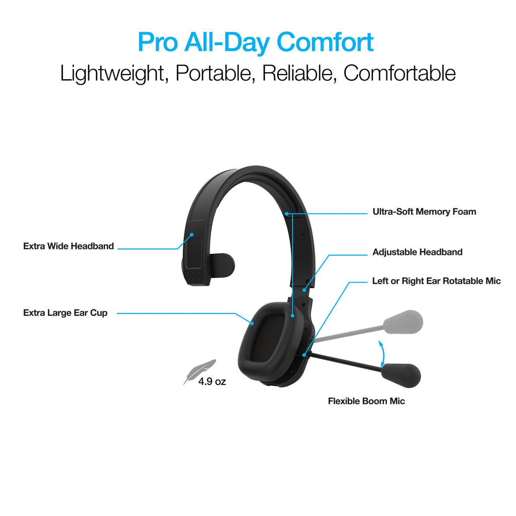 Naztech NXT-700 Xtreme Noise Cancelling Headset - Home Black