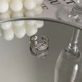 Exquisite Zircon Cross Asterism Ring for Women