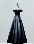 Velvet Off-Shoulder Evening Gown | Women's Prom & Bridesmaid Dress