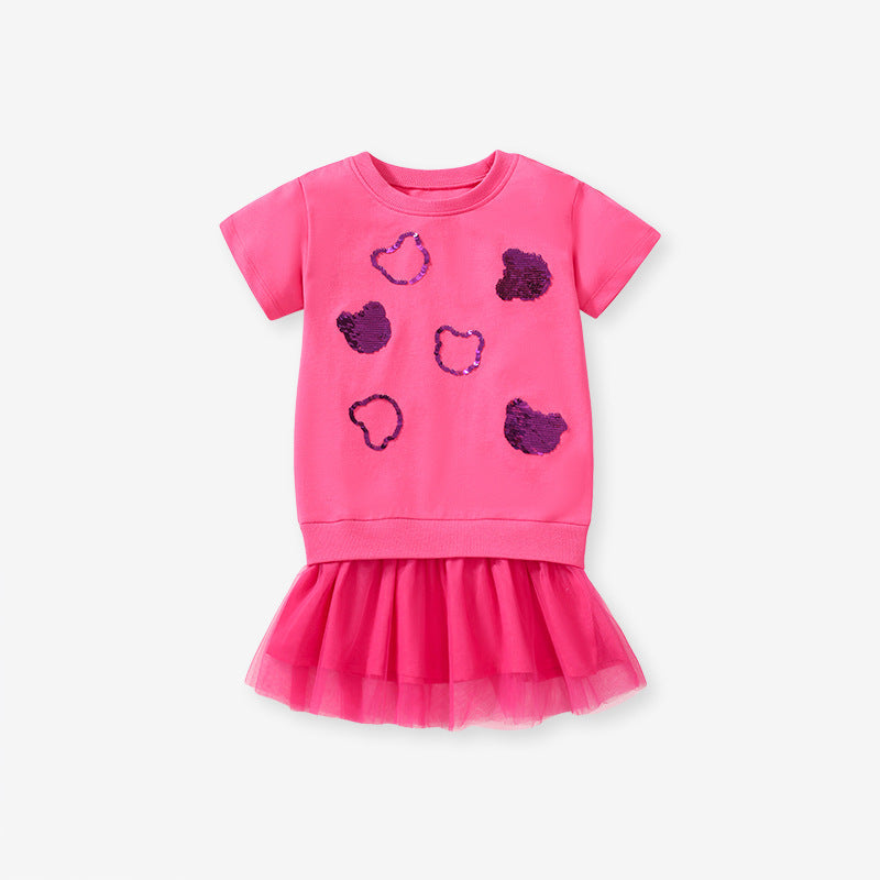 Girls’ Clothing Summer Collection – Teddy Sequin Children’s T-Shirt